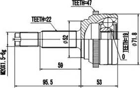 Aywiparts AW1510130A - Birləşmə dəsti, ötürücü val furqanavto.az