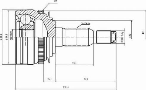 Aywiparts AW1510174A - Birləşmə dəsti, ötürücü val furqanavto.az