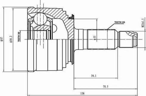 Euro Driveline HO122A - Sürücü mili furqanavto.az