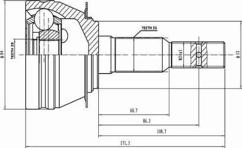 Aywiparts AW1510208 - Birləşmə dəsti, ötürücü val furqanavto.az