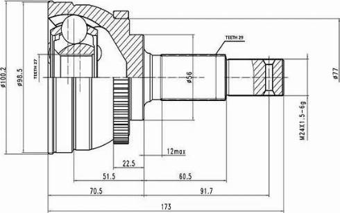 Aywiparts AW1510207A - Birləşmə dəsti, ötürücü val furqanavto.az