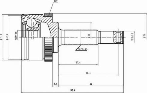 Aywiparts AW1510276A - Birləşmə dəsti, ötürücü val furqanavto.az