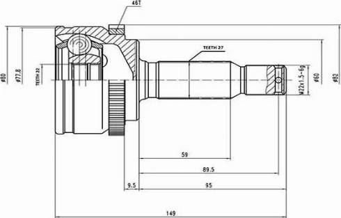 Aywiparts AW1510727A - Birləşmə dəsti, ötürücü val furqanavto.az