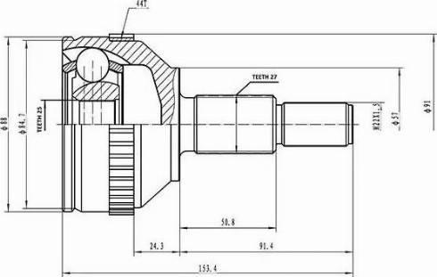 Aywiparts AW1511009A - Birləşmə dəsti, ötürücü val furqanavto.az