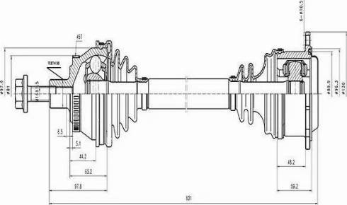 Euro Driveline VW124A - Sürücü mili furqanavto.az