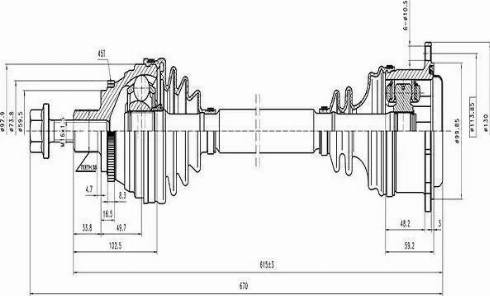 Euro Driveline AD104A - Sürücü mili furqanavto.az