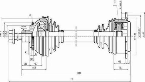 Euro Driveline AD204A - Sürücü mili furqanavto.az