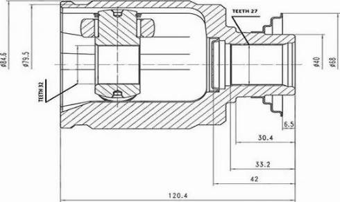 Aywiparts AW1520076 - Birləşmə dəsti, ötürücü val furqanavto.az