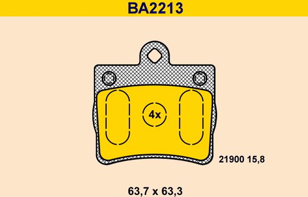 Barum BA2213 - Əyləc altlığı dəsti, əyləc diski www.furqanavto.az