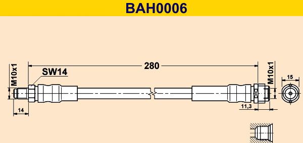 Barum BAH0006 - Əyləc şlanqı furqanavto.az