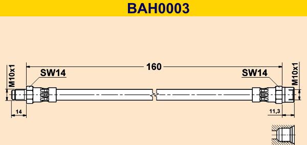 Barum BAH0003 - Əyləc şlanqı furqanavto.az