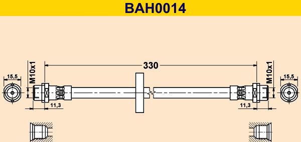 Barum BAH0014 - Əyləc şlanqı www.furqanavto.az