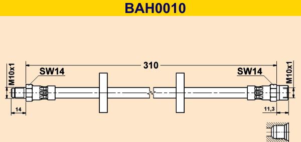 Barum BAH0010 - Əyləc şlanqı furqanavto.az