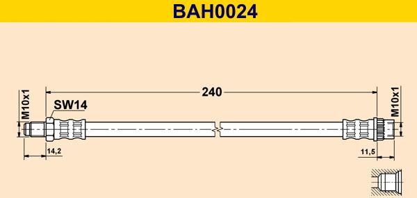 Barum BAH0024 - Əyləc şlanqı furqanavto.az