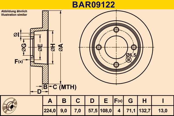 Barum BAR09122 - Əyləc Diski furqanavto.az