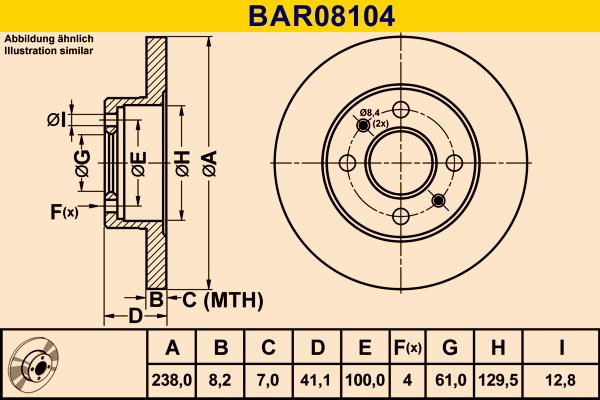 Barum BAR08104 - Əyləc Diski furqanavto.az