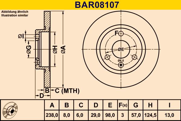 Barum BAR08107 - Əyləc Diski furqanavto.az