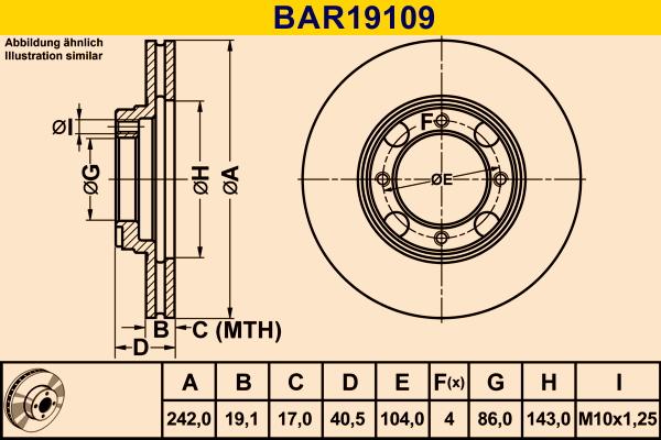 Barum BAR19109 - Əyləc Diski furqanavto.az