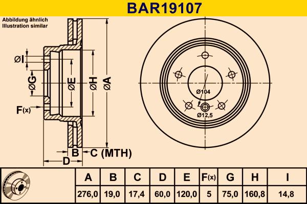 Barum BAR19107 - Əyləc Diski furqanavto.az