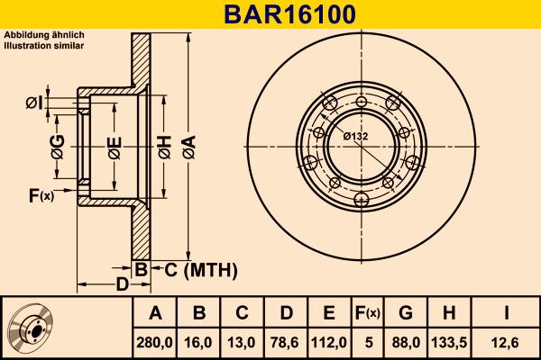 Barum BAR16100 - Əyləc Diski furqanavto.az