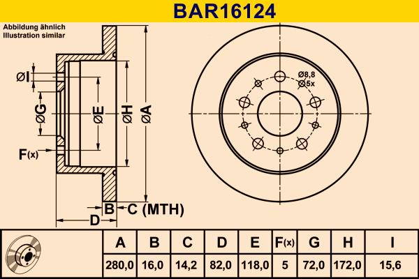 Barum BAR16124 - Əyləc Diski furqanavto.az