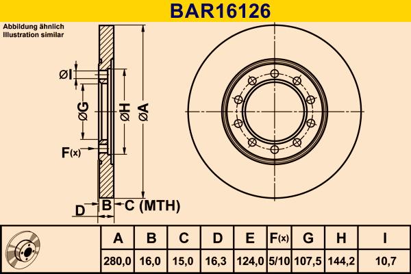 Barum BAR16126 - Əyləc Diski furqanavto.az