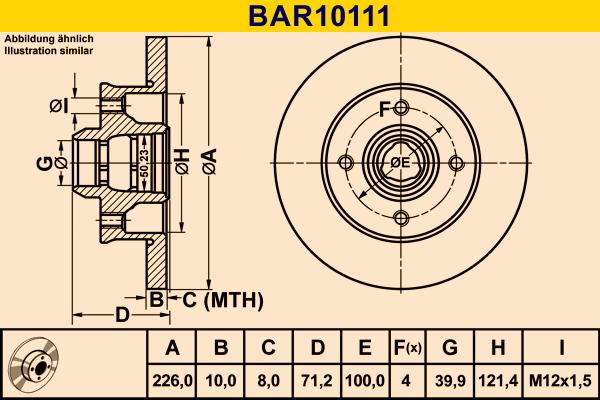 Barum BAR10111 - Əyləc Diski furqanavto.az