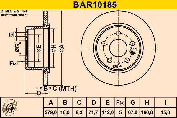 Barum BAR10185 - Əyləc Diski furqanavto.az