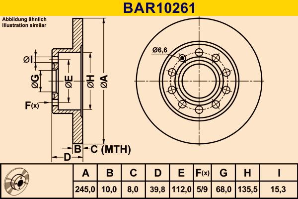 Barum BAR10261 - Əyləc Diski furqanavto.az