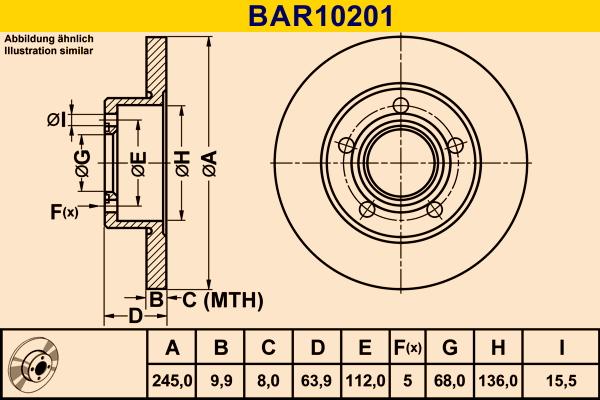 Barum BAR10201 - Əyləc Diski furqanavto.az