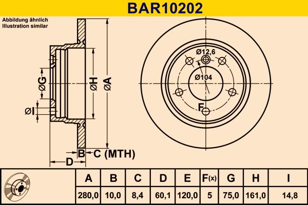 Barum BAR10202 - Əyləc Diski furqanavto.az