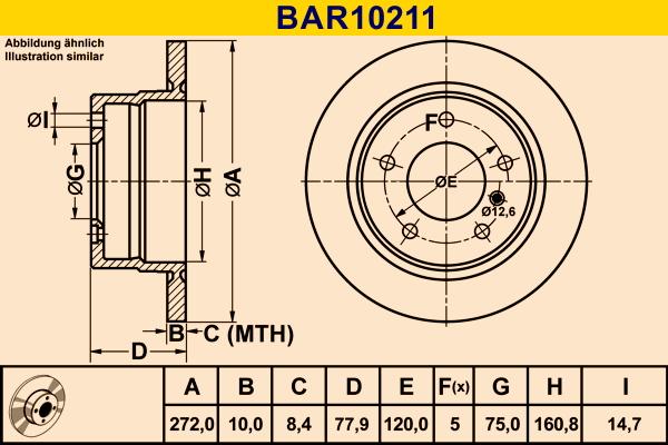 Barum BAR10211 - Əyləc Diski furqanavto.az