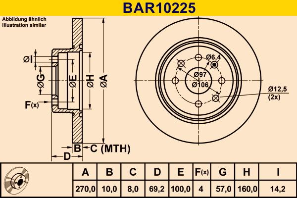 Barum BAR10225 - Əyləc Diski furqanavto.az