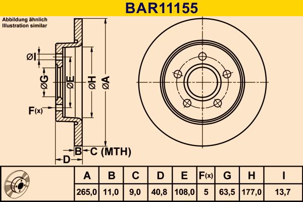 Barum BAR11155 - Əyləc Diski furqanavto.az