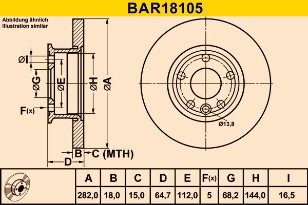 Barum BAR18105 - Əyləc Diski furqanavto.az