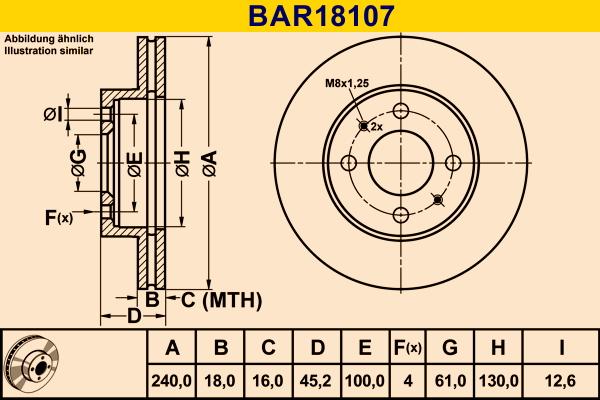 Barum BAR18107 - Əyləc Diski furqanavto.az