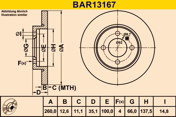 Barum BAR13167 - Əyləc Diski furqanavto.az