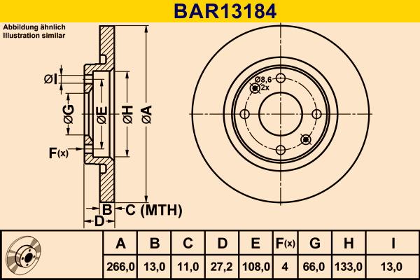 Barum BAR13184 - Əyləc Diski furqanavto.az