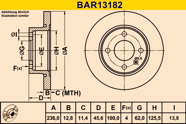 Barum BAR13182 - Əyləc Diski furqanavto.az