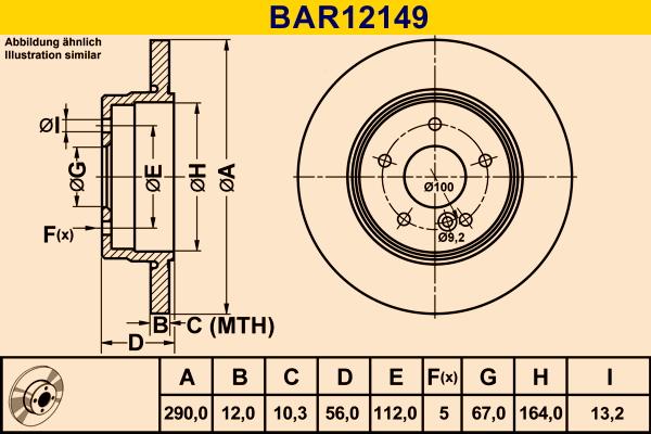 Barum BAR12149 - Əyləc Diski furqanavto.az