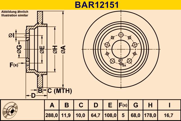 Barum BAR12151 - Əyləc Diski furqanavto.az