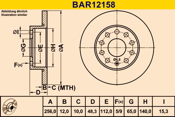 Barum BAR12158 - Əyləc Diski furqanavto.az