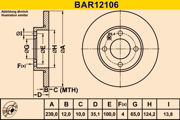 Barum BAR12106 - Əyləc Diski www.furqanavto.az