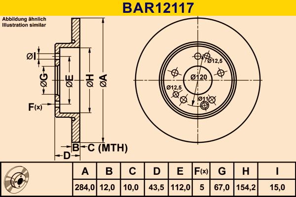 Barum BAR12117 - Əyləc Diski furqanavto.az