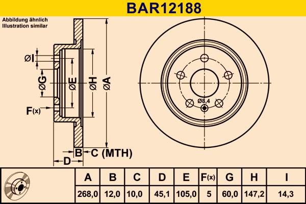 Barum BAR12188 - Əyləc Diski furqanavto.az