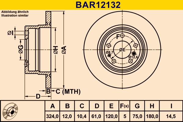 Barum BAR12132 - Əyləc Diski furqanavto.az