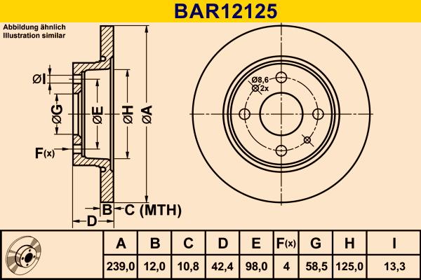 Barum BAR12125 - Əyləc Diski furqanavto.az