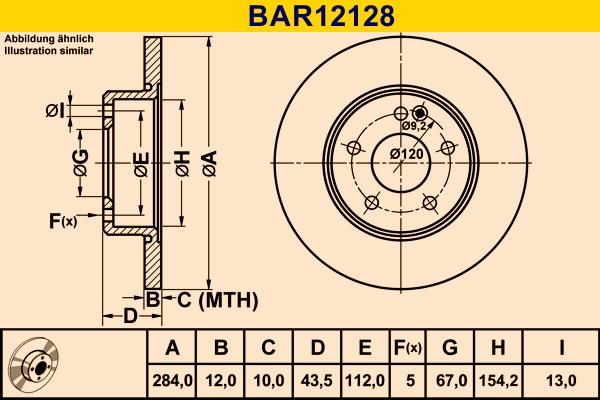 Barum BAR12128 - Əyləc Diski www.furqanavto.az