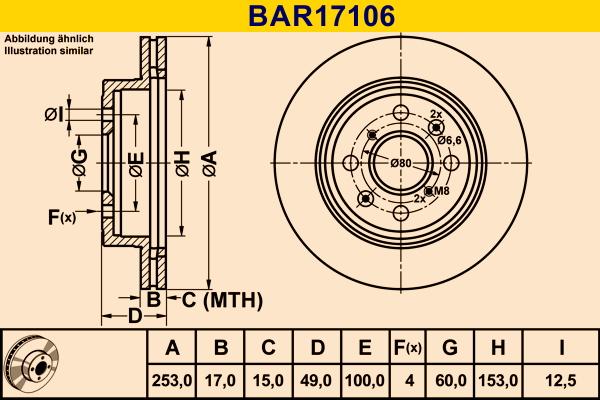 Barum BAR17106 - Əyləc Diski furqanavto.az