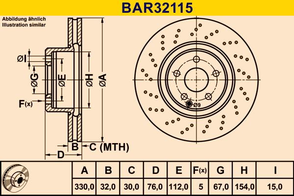 Barum BAR32115 - Əyləc Diski furqanavto.az